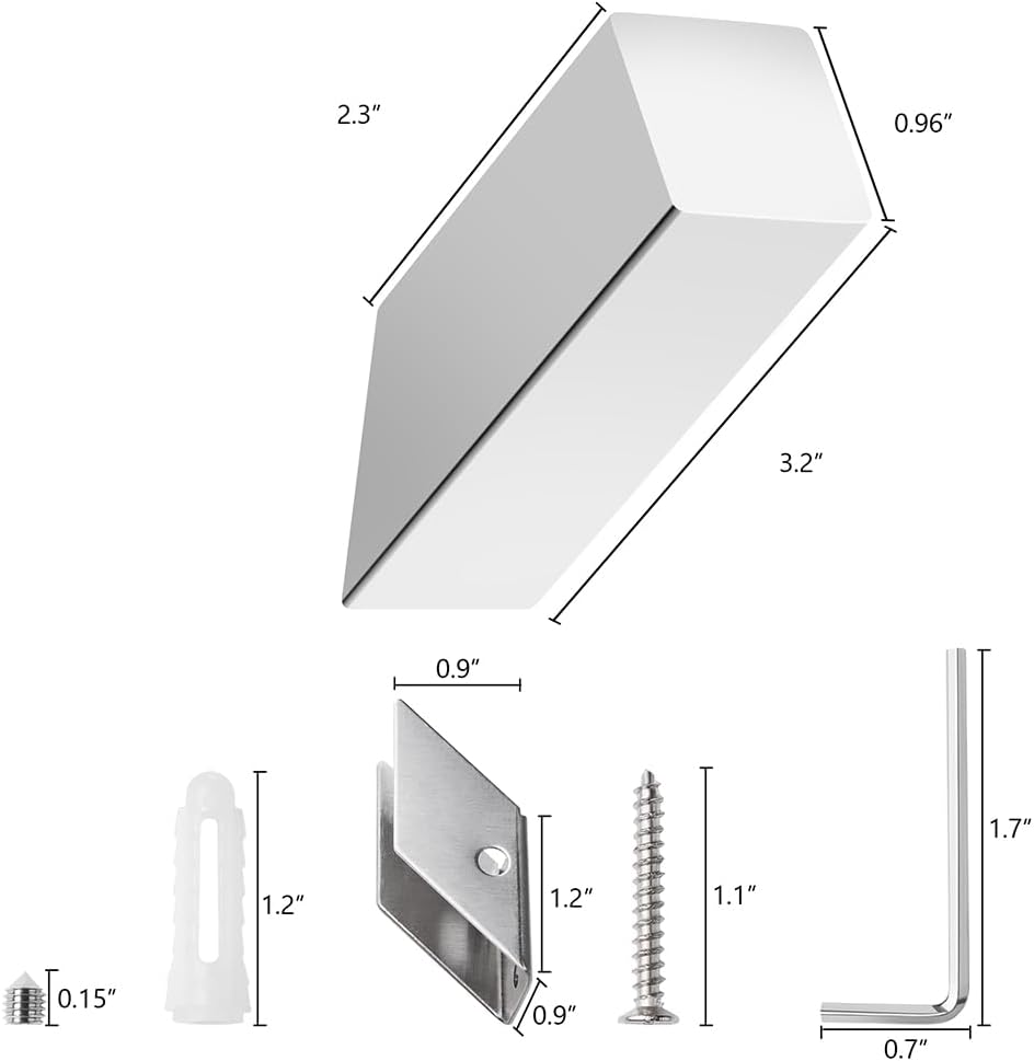 NINETREX Towel Hooks Chrome SUS 304 Stainless Steel 4 Pack Heavy Duty Modern Wall Hooks Silver Robe Hook for Bathroom Livingroom Hotel Style Wall Mounted，Polished Chrome Silver Hooks