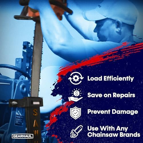 SawHaul Universal Tractor Chainsaw Holder - Made in Kansas USA - Fixed Mount Chainsaw Carrier (20" Yellow) Compatible w/All Brands
