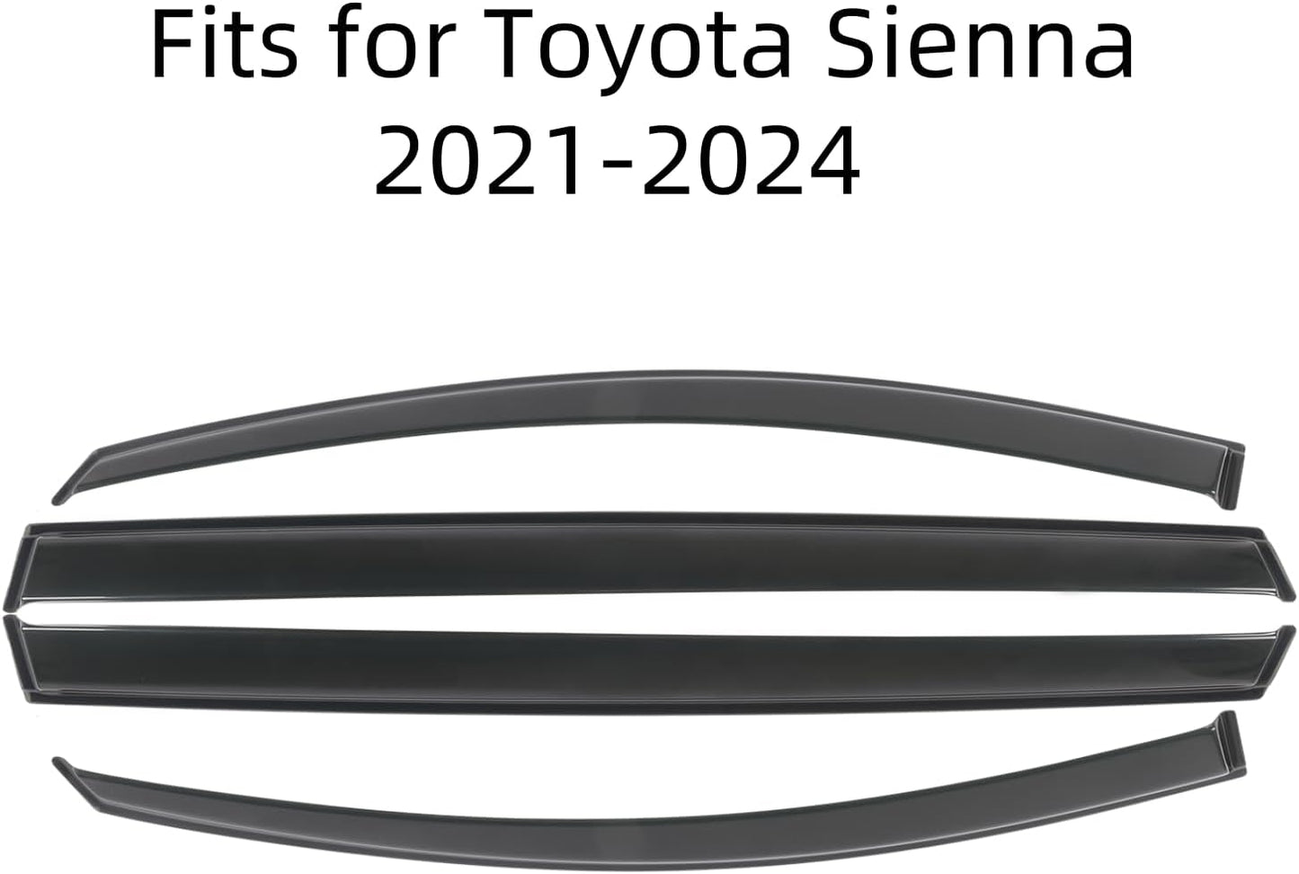 Rain Guards Fits for 2021-2024 Toyota Sienna, Outside Mount Side Window Wind Deflectors, Smoke Tinted Vent Window Visors Shield 2021 2022 2023 2024