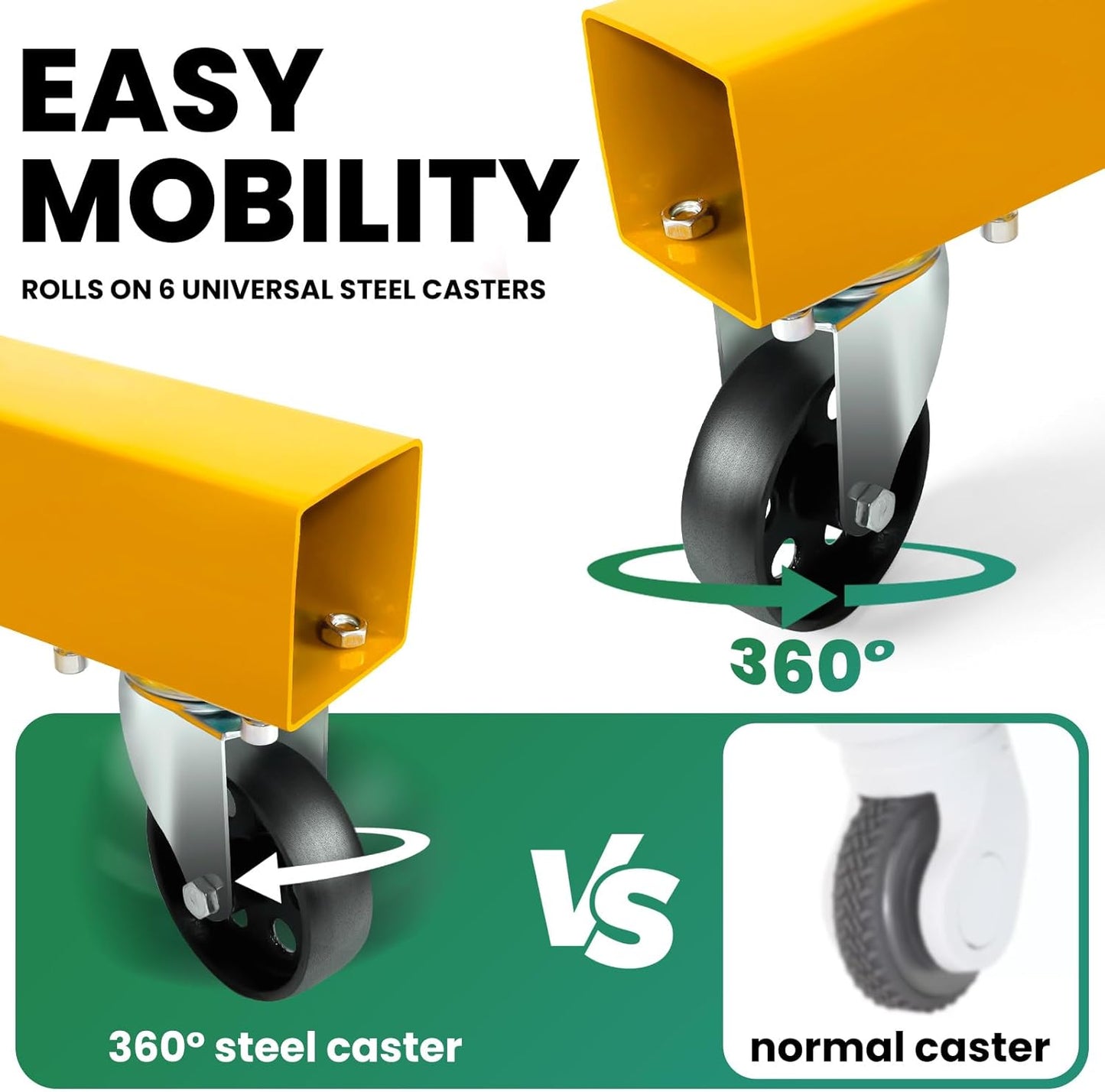 Engine Lift with Load Leveler,2T Heavy Duty Alloy Steel Folding Cherry Picker Engine Lift,Cherry Picker Workshop Crane,8Ton Hydraulic Engine Crane,Engine Lift for Workshop Warehouse Garage (Yellow)