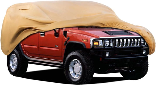 Heavy Duty Outdoor Car Cover Custom Fit for Hummer H2,Windproof All Weather Waterproof Sun Rain UV Dust Snow Protection Outdoor Car Covers