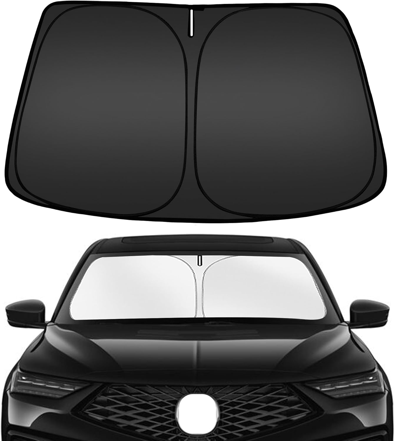 ARISMOTOR Windshield Sun Shade for Acura MDX 2021-2025, Custom Fit Foldable Front Window Sunshade Sun Visor Protector, Block UV Rays Keep Your Car Cooler