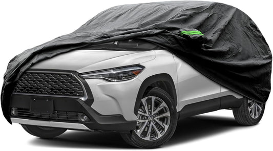 Proadsy 2025 Upgrade Car Cover Custom Fit for Toyota Corolla Cross 2022-2025, Waterproof All Weather for Automobiles, Full Exterior Cover Rain Snow Sun Protector Indoor Outdoor Car Cover