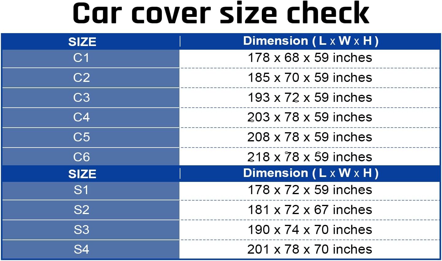 6 Layer Heavy Duty Car Cover Waterproof All Weather Protection with Cotton Liner, Universal Fit Audi A8, Lexus LS500, Jaguar XJ,Benz S-Class