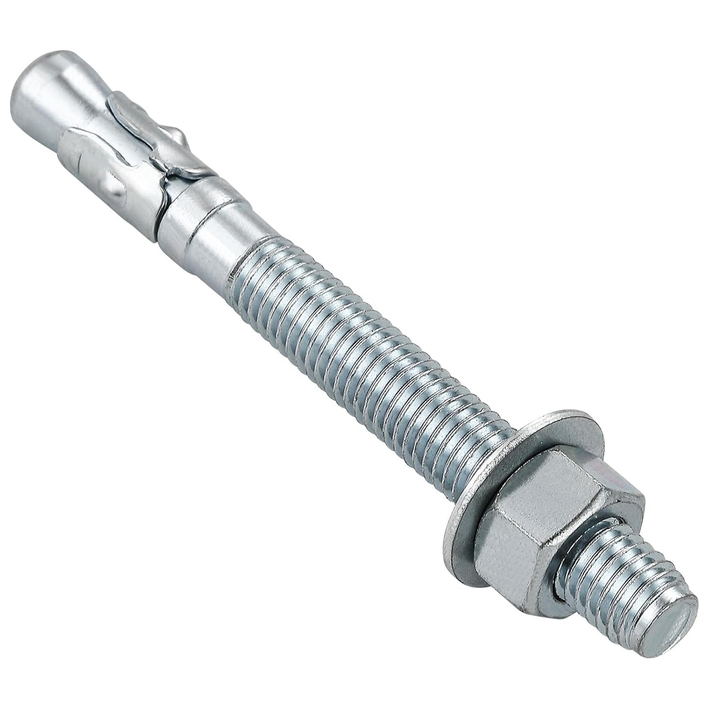 5/16x2 100Pcs Inch Standard Fasteners for Heavy-Duty Zinc Wedge Anchors for Cement and Concrete