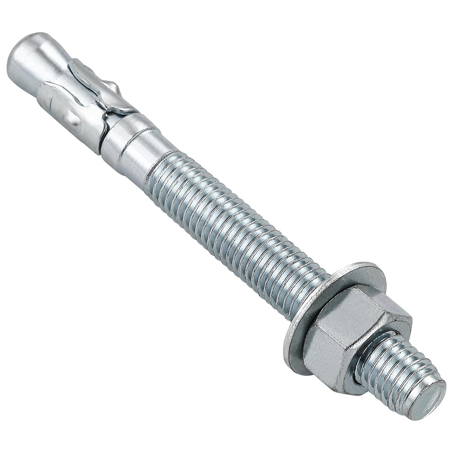 1/4x2-1/4" 30Pcs Inch Standard Fasteners for Heavy-Duty Zinc Wedge Anchors for Cement and Concrete