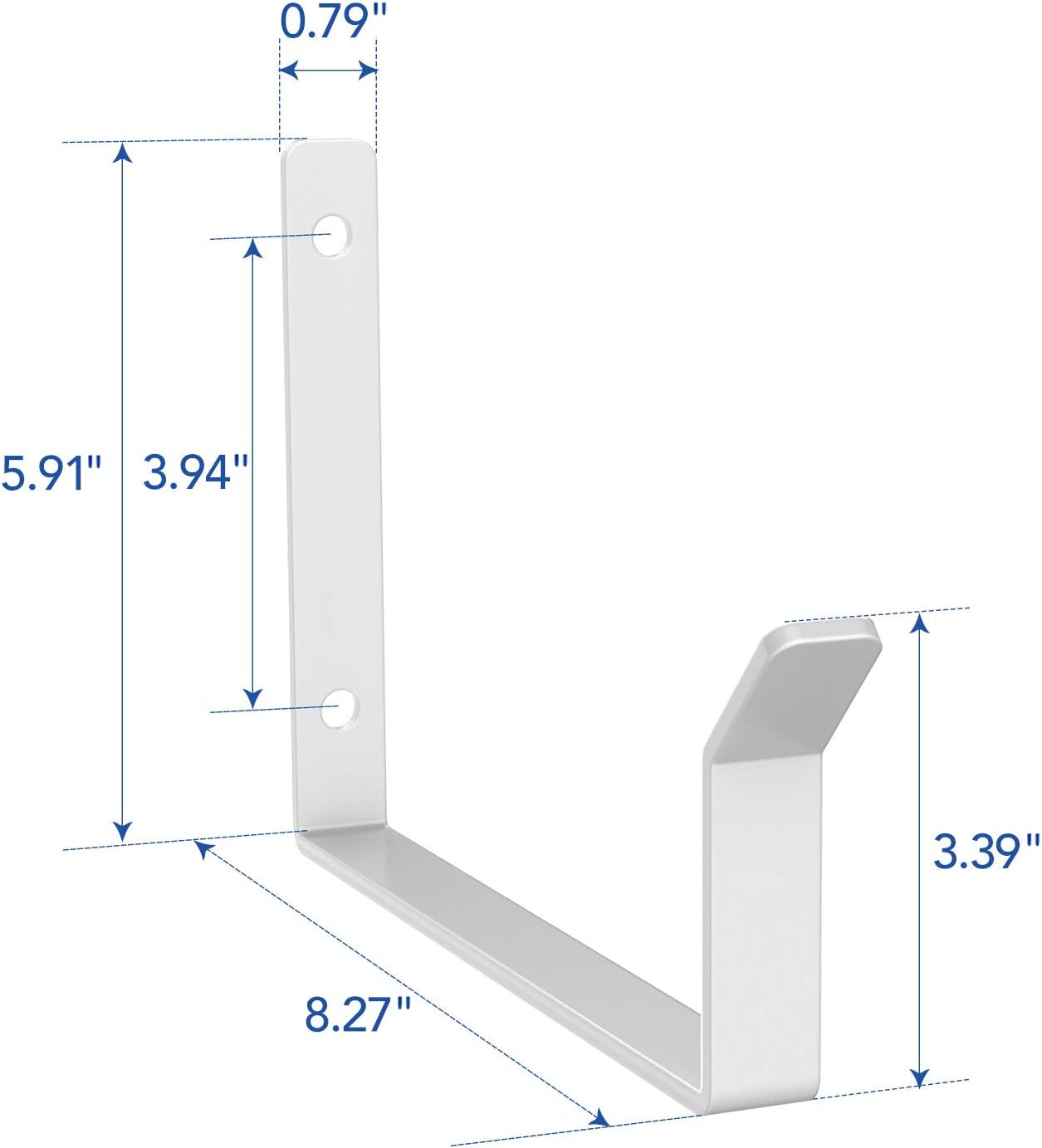 FLEXIMOUNTS 2 Pack Add On Storage Utility Hook Accessory for Garage Ceiling Rack, Max Weight Capacity up to 35lbs,White