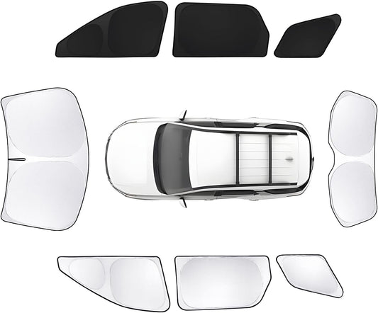 8pcs Car Window Shades for Nissan Pathfinder2022-2025 Accessories,Windshield Side Rear Full Sunshade,Sun Visor UV Blocking, Privacy Protection and Blackout for Camping Outdoor