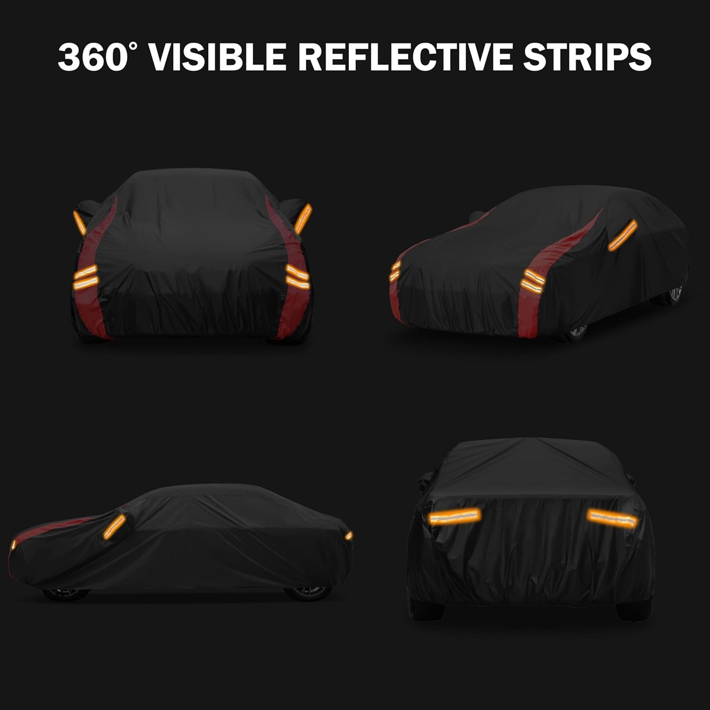 Car Cover Automobiles Waterproof All Weater Compatible with Jeep Wrangler Cover 4 Door, Outdoor Full Exterior for Covers Fits 2006-2023 JK JL