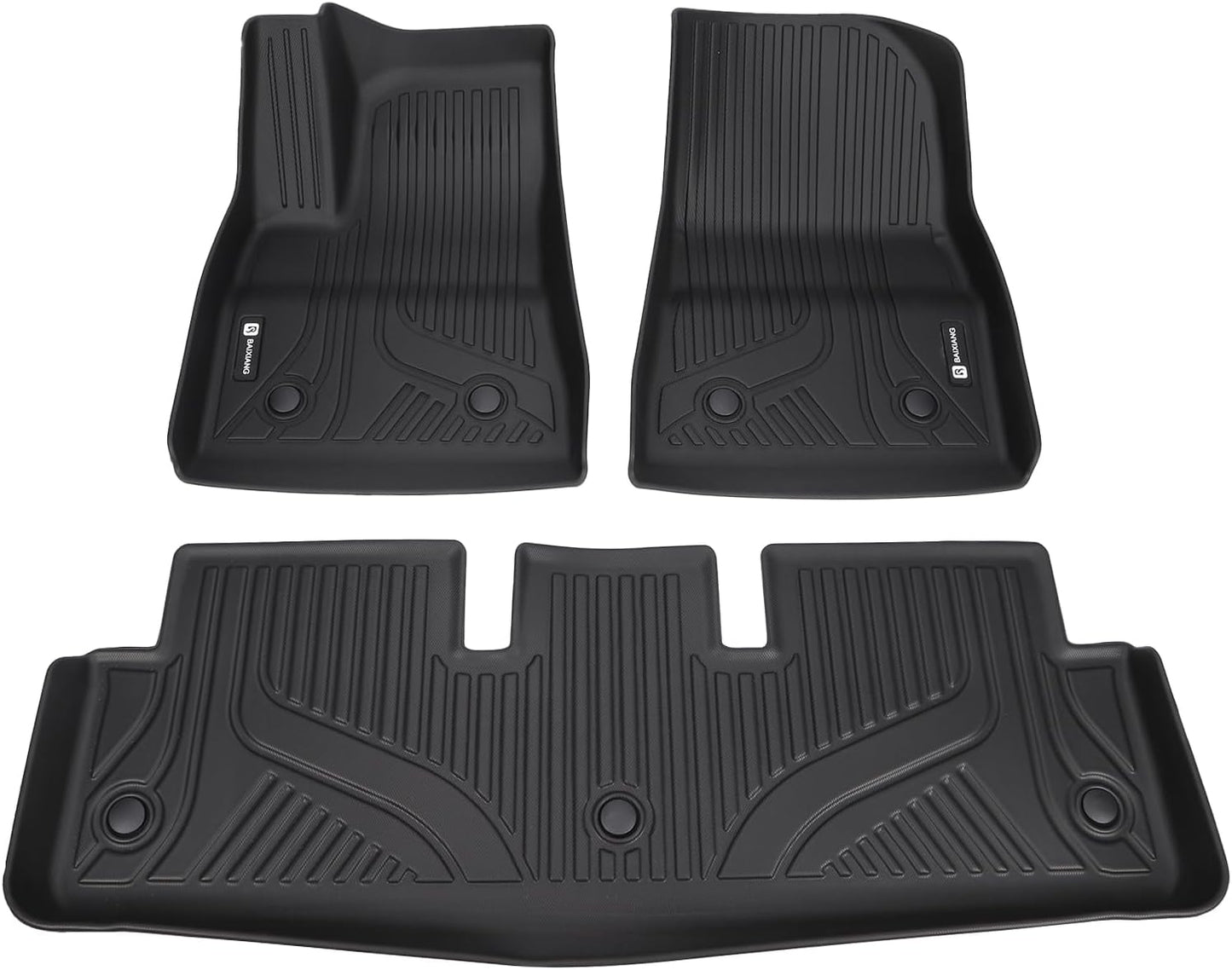 Car Foot Mats for Tesla Model 3 with 4 TPE Materials On The Front and Rear Rows Suitable for All Weather Conditions Suitable for Model 3 2020-2024