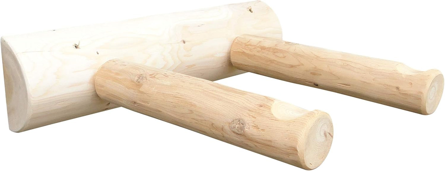 1-Place Wall-Mounted Bike Log Rack, Road Bike Wall Mount Hook, Bicycle Hangers for Garage Wall Racks, Bicycle Hooks for Hanging, Indoor Storage Garage Hooks for Bikes - Natural