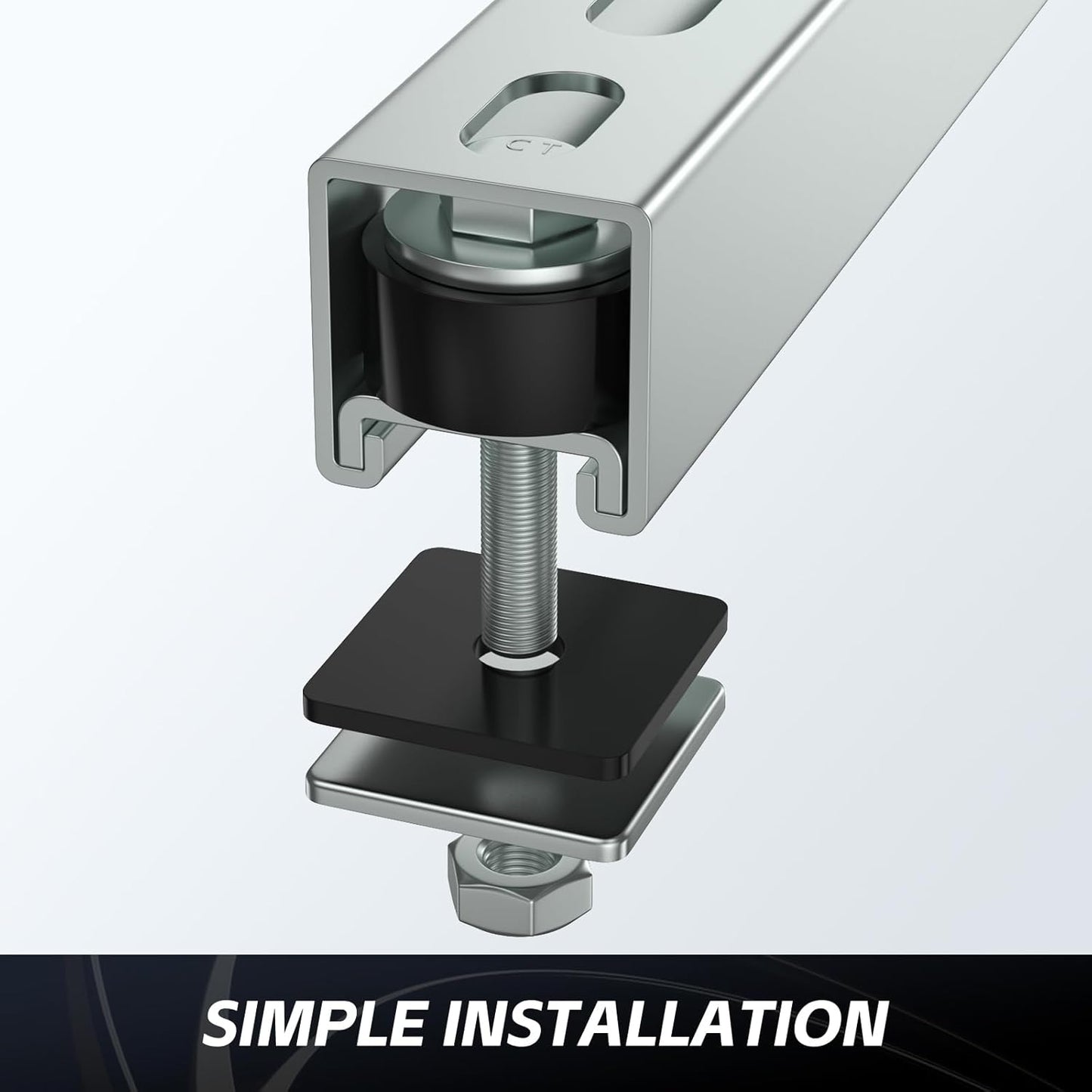 SKTREX Anti-Skid designTrolley Roller Wheels Limit Trolley Assembly Positioning for Unistrut Strut Channel with 1-5/8" Wide and All 1-5/8" or Taller Strut Channel Pack of 2