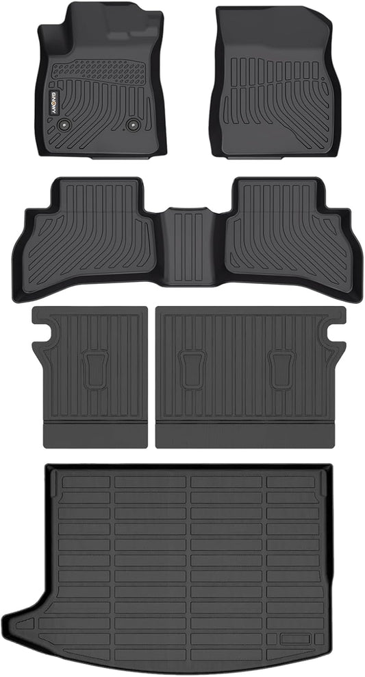 GINOWY-Floor Mats & Cargo Liner for Buick Encore GX AWD 2020-2025 2026 TPE All Weather Car Mats Encore GX 2024 Backrest Mat Floor Liners Non-Slip Trunk Mat Floor Liners Accessories Black