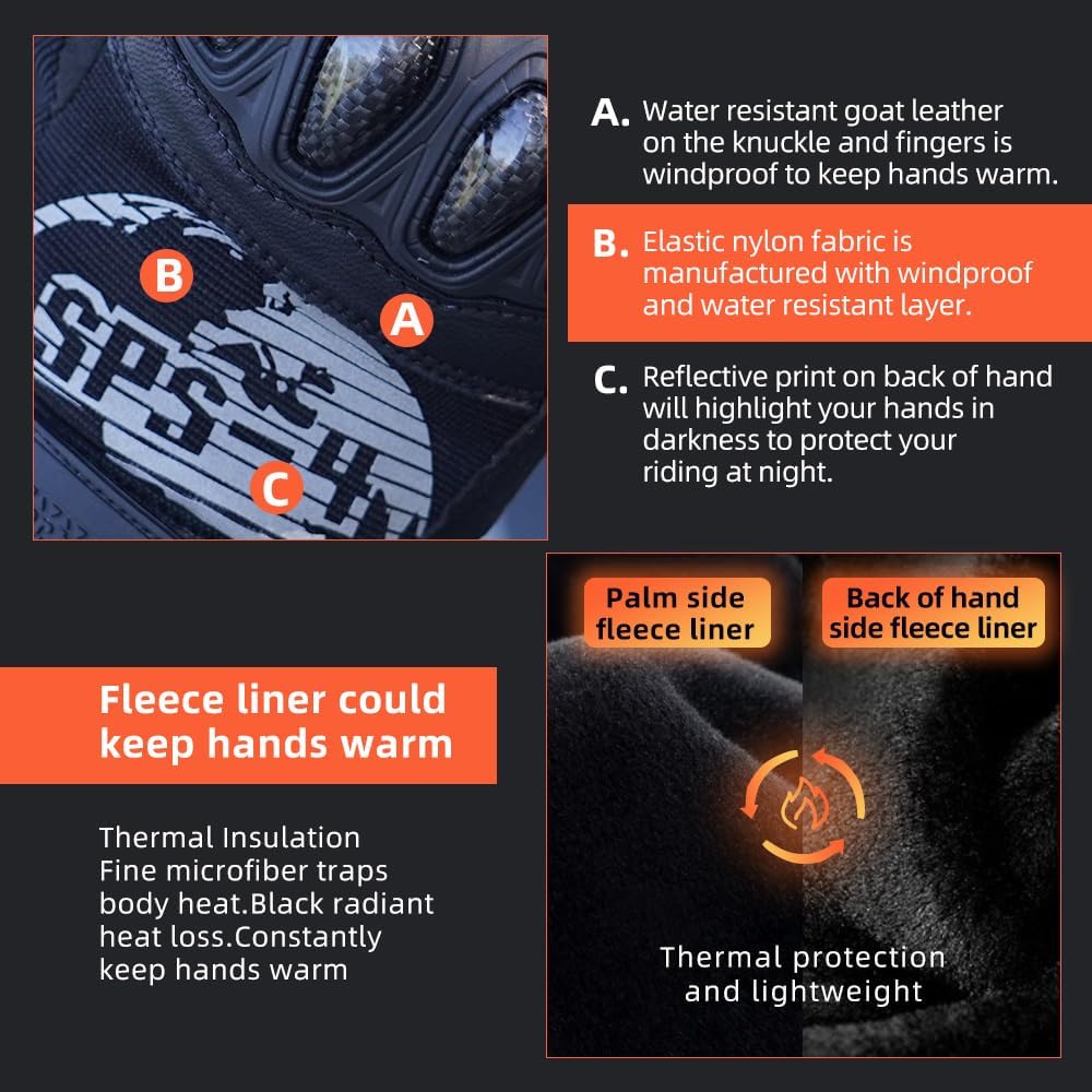 Seibertron SPS Series Touchscreen Motorcycle Motocross BMX ATV MTB Bicycle Cycling Full or Half Finger Gloves Adult and Youth