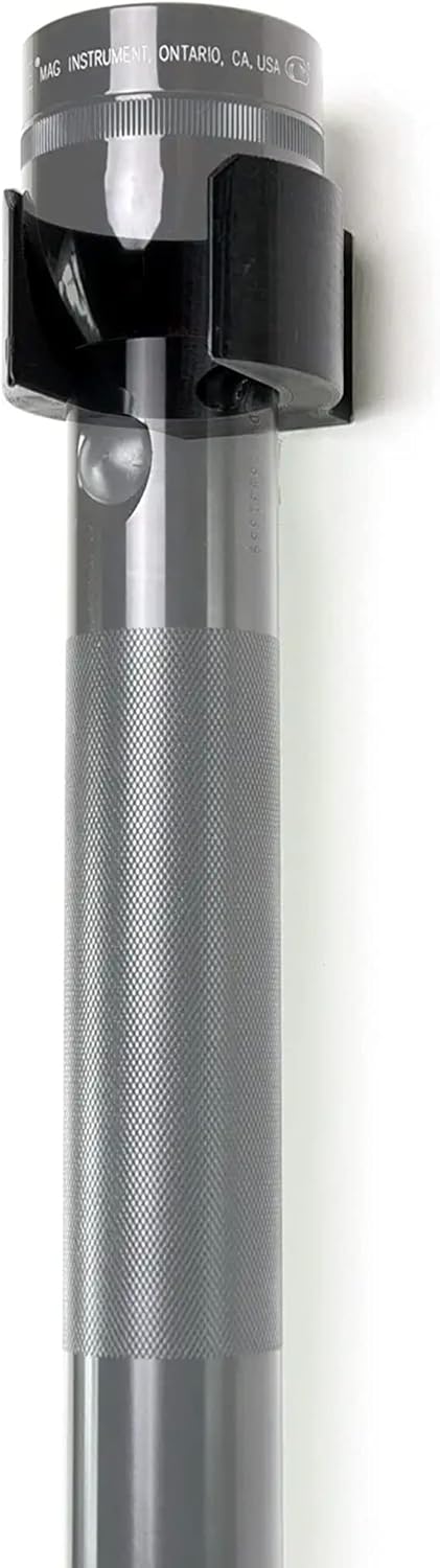 Spartan Mounts Heavy-Duty Flashlight Mount Compatible with MagLite D-Size | Wall or Surface Mounting Kit | Closet Safe Room Emergency Blackout Power Outage Garage Workshop Basement | Made in USA