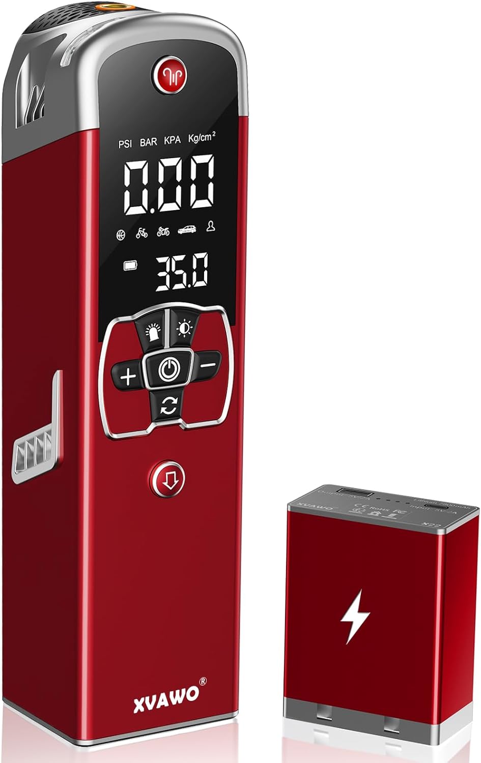 Tire Inflator Portable Air Compressor: Cordless Deflatable Air Pump for Car Tires - 150PSI Tire Pump with Pressure Gauge for Car Bike Motorcycle