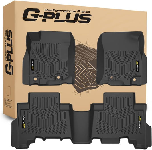 G-PLUS Floor Mats for Toyota 4Runner 2013-2024 & Fit Lexus GX460 2014-2023(Only for 5 Seats),All Weather TPE Custom Fit Floor Liner 1st & 2nd Row Heavy Duty Car Mats