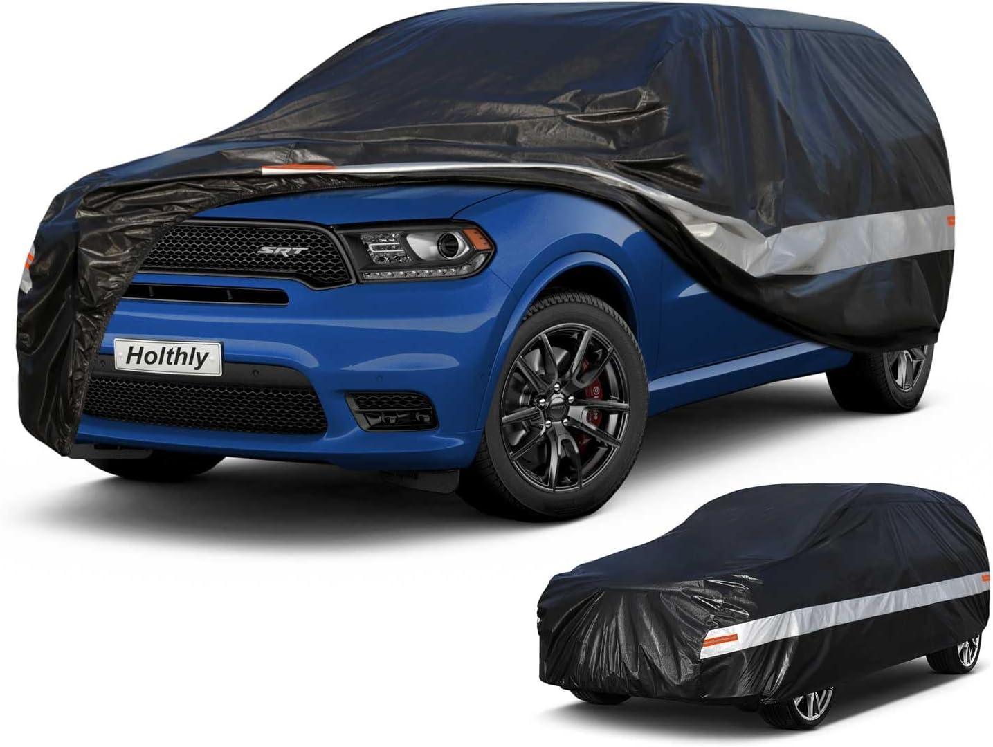 10 Layers SUV Car Cover Custom Fit for Dodge Durango (2004-2024) Waterproof All Weather for Automobiles, Outdoor Full Cover Sun UV Rain Protection with Cotton. Black
