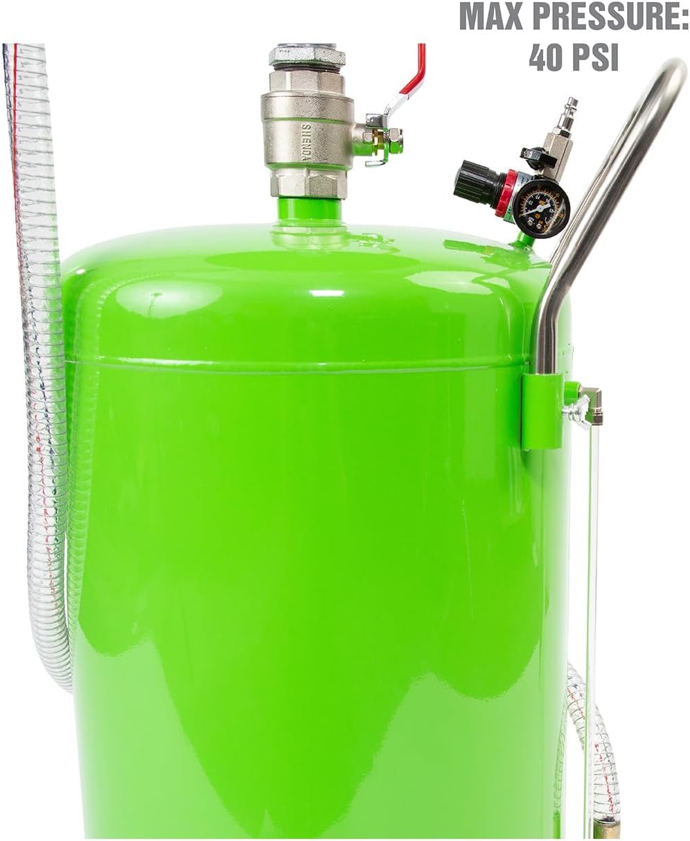 OEMTOOLS 87042 18 Gallon Portable Oil Lift Drain, Waste Oil Drain with Steel Waste Oil Container, Oil Changing, Oil Dolly for Motor Oil Drain, Funnel Drain