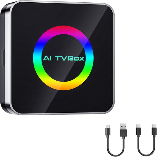 Sehawei Wireless CarPlay & Android Auto Adapter 2025 - Built-in Netflix, YouTube & TF Card Slot - Plug and Play, Convert Wired to Wireless - Compatible with 2015+ Cars, iOS 10+/Android 11+