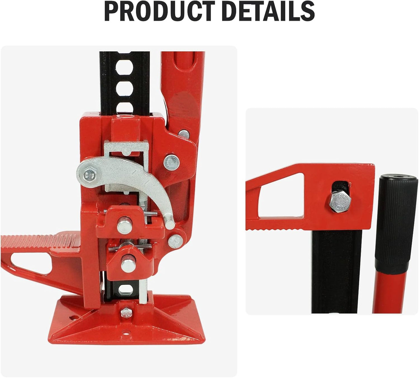 Multi-Functional Lift Jack, Farm Jack Heavy Duty Off Road, for Tractor, Truck, SUV, ATV, UTV, Off Road Accessories, Durable 3 Ton with Wide Base & Ratcheting Mechanism