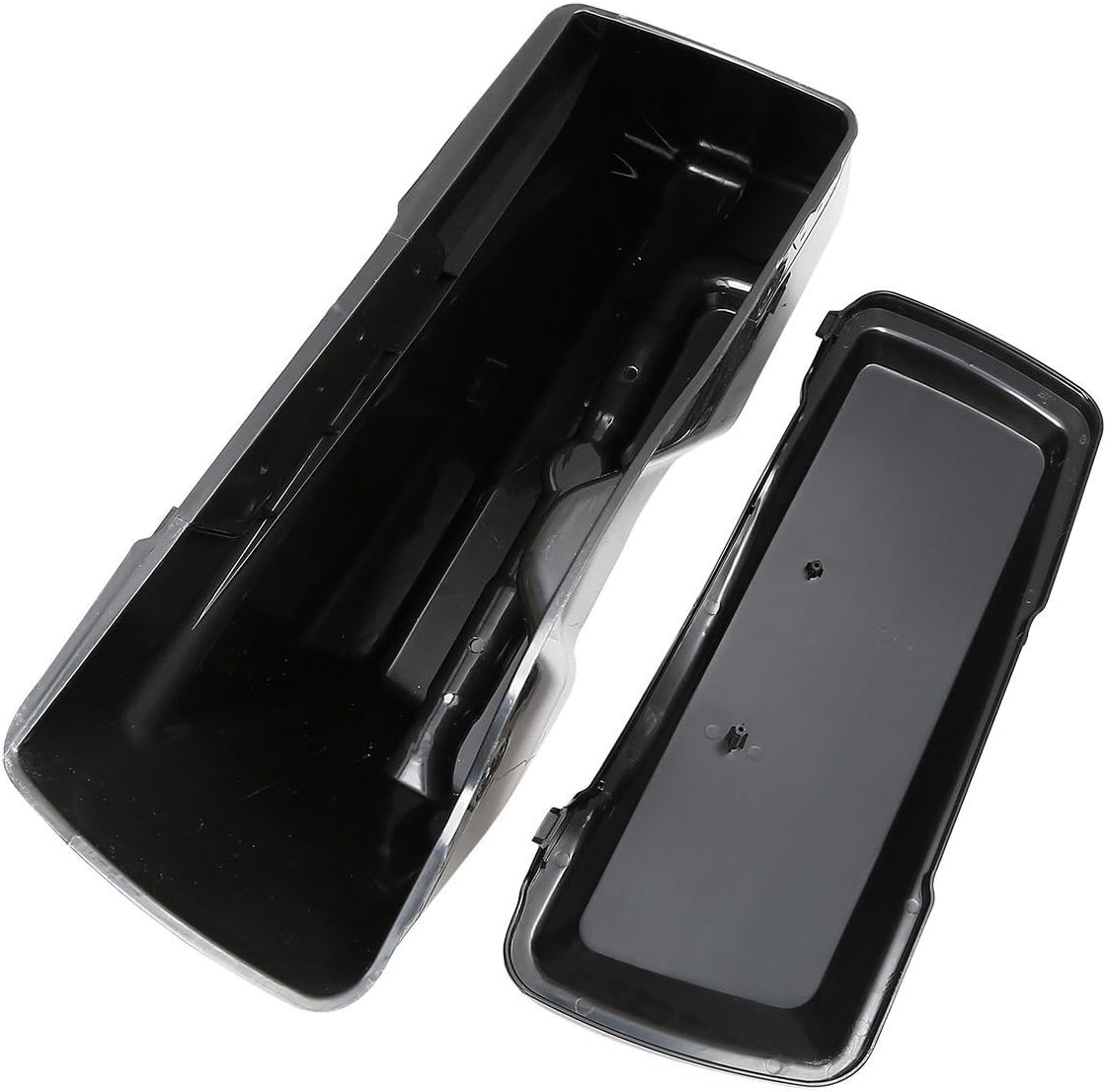 XFMT Unpainted 5" Stretched Extended Hard Saddlebags Dual Exhaust Compatible with Harley Touring Models FLT, FLHT, FLHTCU, FLHRC, Road King, Road Glide, Street Glide, Electra Glide, Ultra-Classic