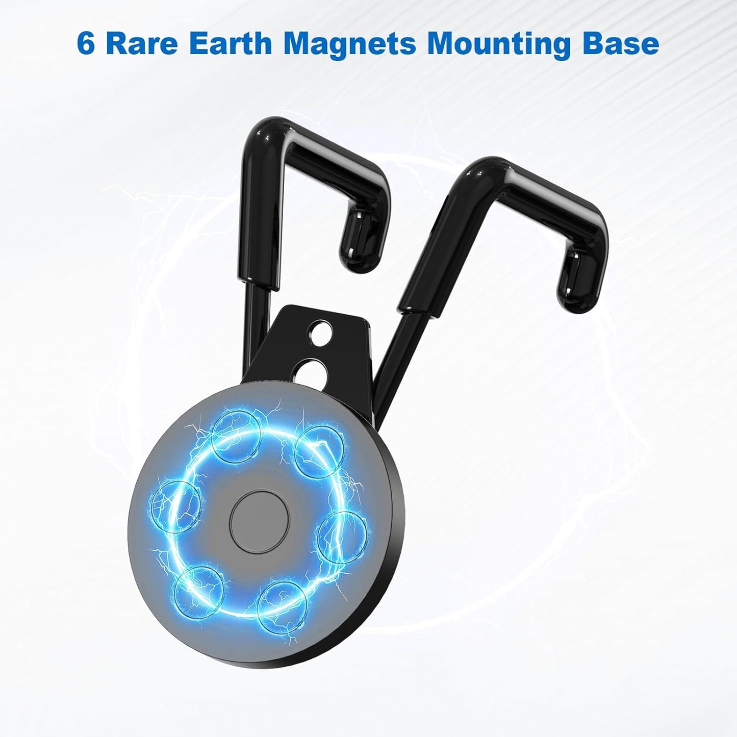 1 Pack Large Heavy-Duty Magnetic Garage Hooks - Strong Magnetic Tool and Utility Hooks with Anti-Scratch Rubber Coating - Ideal for Garage, Workshop, Tool Cart, and Outdoor Storage