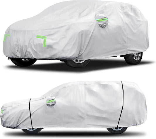 Car Cover Custom Fit for Honda CRV 1997-2025,Toyota RAV4 1996-2025,6 Layers Truck Cover Waterproof All Weather for Automobiles,Outdoor Full Exterior Cover,Rain, Sun, Wind Protection,Silver