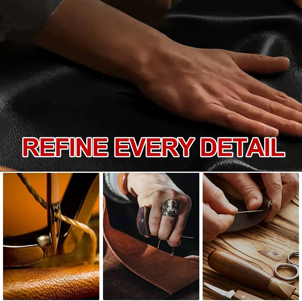 New Nappa Leather car Steering Wheel Cover，for Car Truck SUV 15 inch (Black)