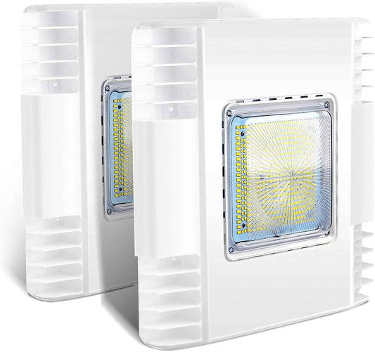 OSTEK 2 Pack LED Gas Station Canopy Light, 150W Carport Ceiling Light 5700K, Outdoor Rated (600W HID/HPS Equivalent), 90-277V IP65 DLC & UL Listed