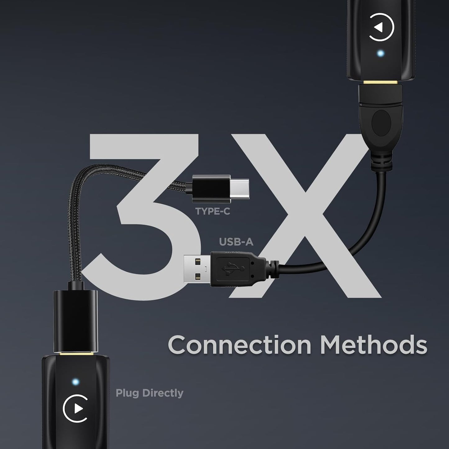 Wireless Carplay Adapter Small Car Play Dongle Mini CarPlay Wireless Adapter for Apple for iPhone iOS 11+ for OEM Wired Car Model 2017+, Black, U2C-AIR Pro