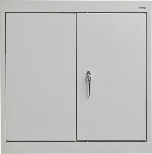 Sandusky Lee WA11301226-05 Wall-Mount Metal Storage Cabinet with Adjustable Shelf, Locking Handle, 200lb Capacity, 12" Depth x 30" Width x 26" Height, Dove Gray