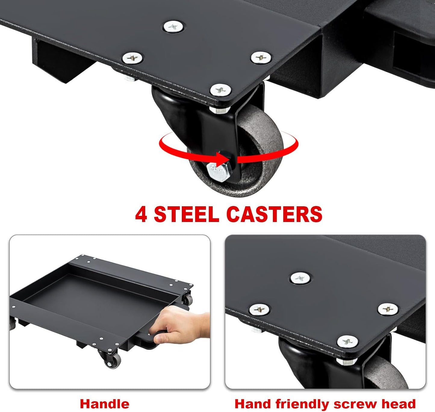 CXRCY1200 LBS Motorcycle Jack with Dolly, Motorcycle Lift Scissor Jack Upgraded Dirt Bike ATV Steel Motorcycle Hoist Stand with Ratchet Wrench,Crank Handle,Thickened Rubber Pad,Wide Deck