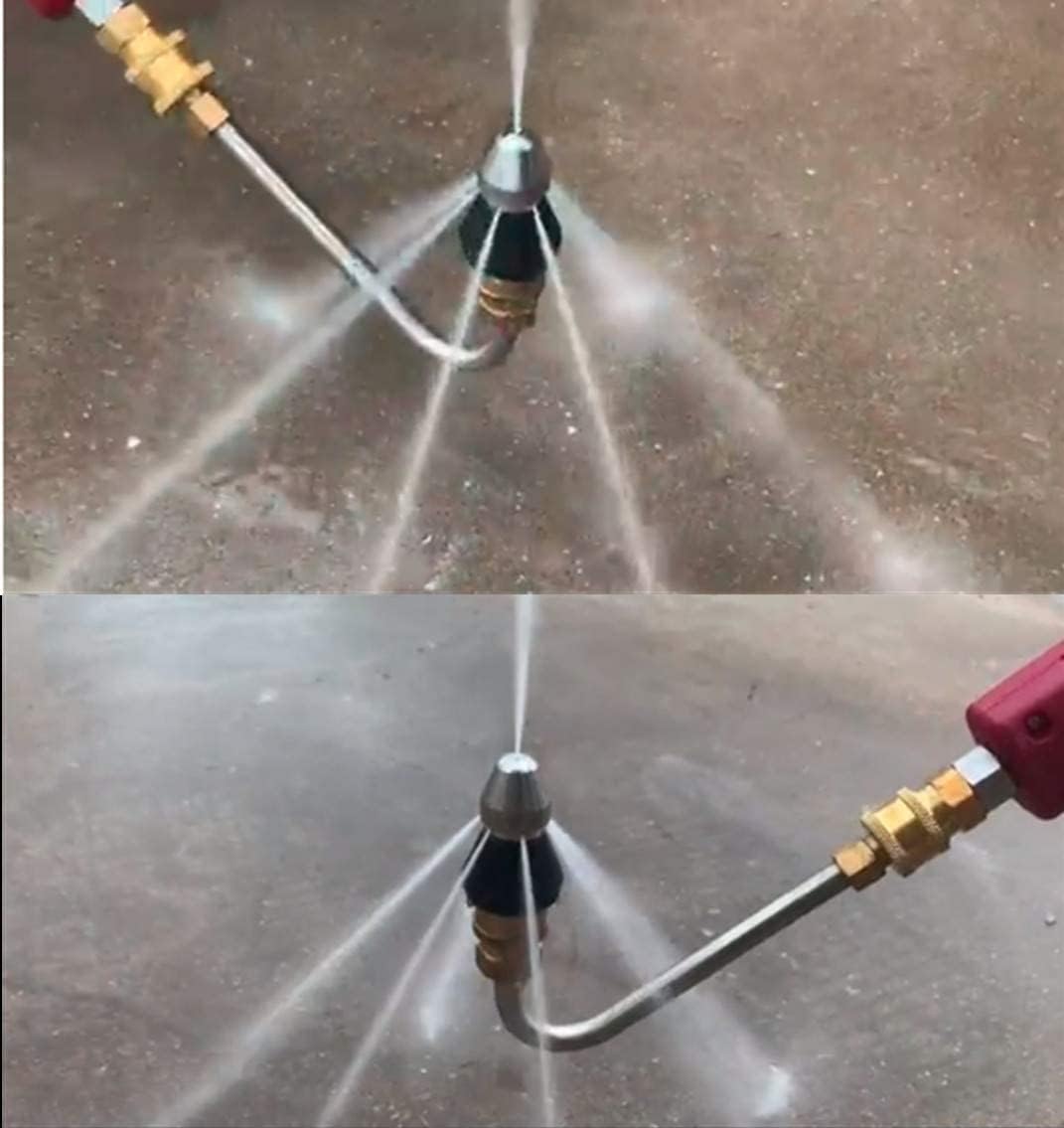 Pressure Washer Sewer Jetter Nozzle with Stainless Steel, Durable Design Sewer Jet Nozzle,Pressure Drain Jetter Hose Nozzle,1/4'' Quickly Connector, 5000 PSI Orifice 6.5