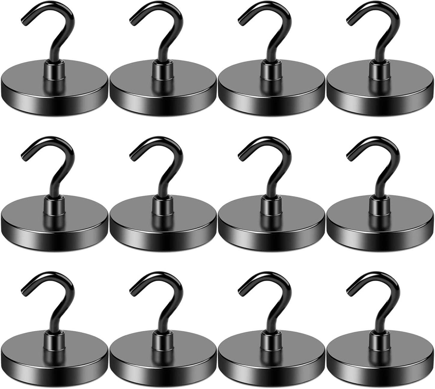 LOVIMAG Magnetic Hooks for Cruise Cabins,150lbs Cruise Magnets for Door,Cruise Ship Essentials for Travel, Strong Magents Heavy Duty with Epoxy Coating for Hanging, Refrigerator, Kitchen-12 Pcs