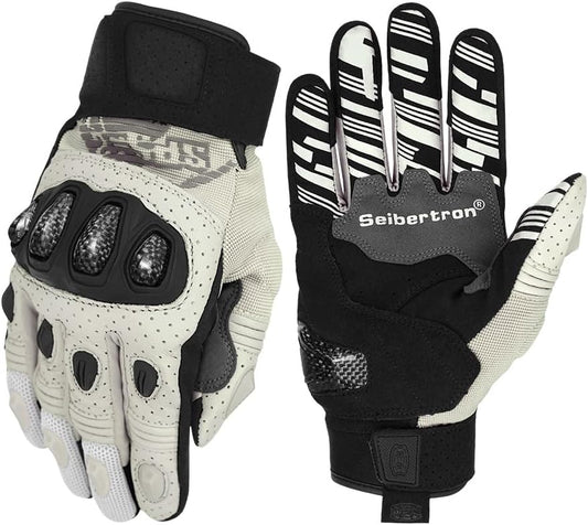 Seibertron SPS Series Touchscreen Motorcycle Motocross BMX ATV MTB Bicycle Cycling Full or Half Finger Gloves Adult and Youth