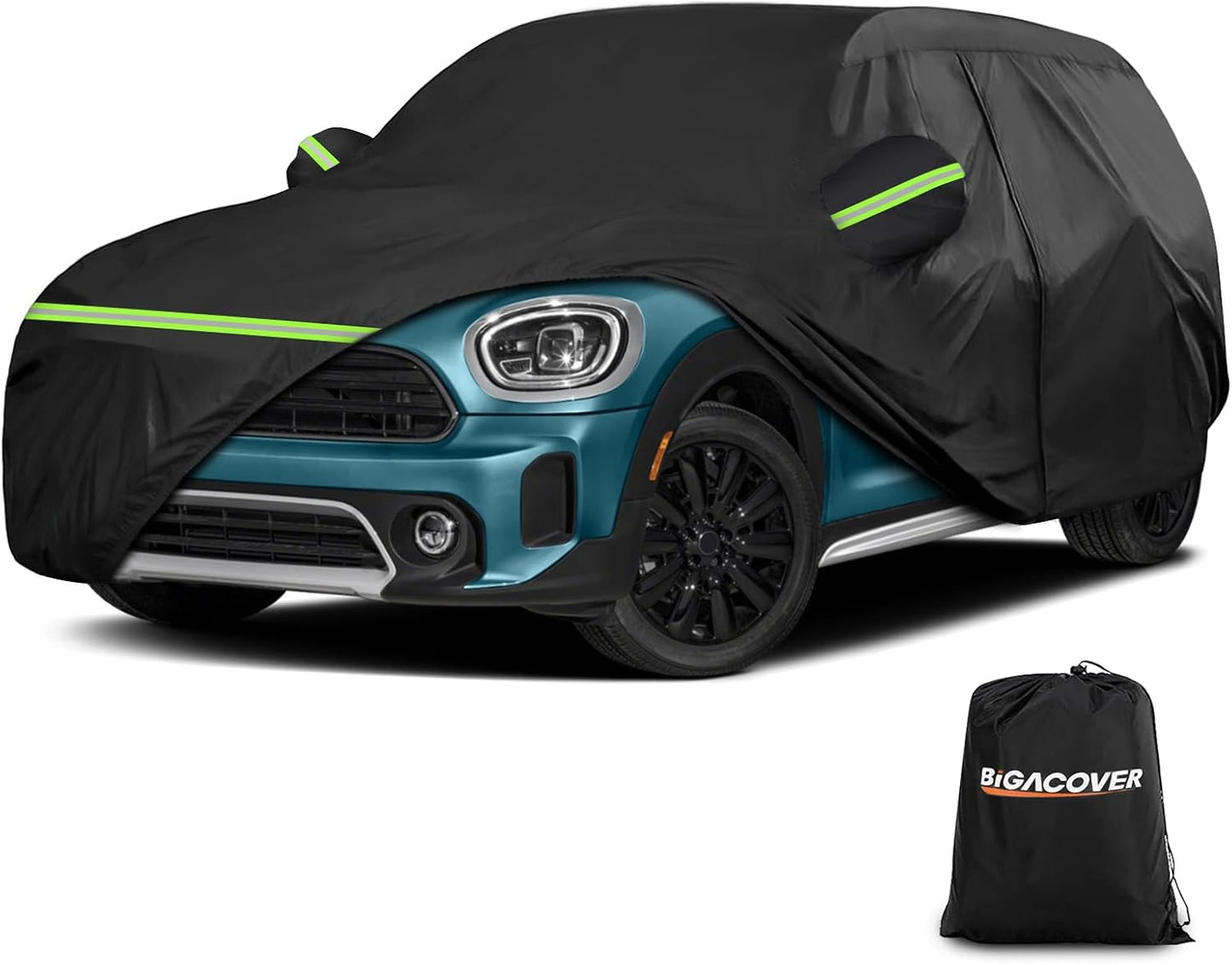 Full Car Covers for 2014-2025 Mini Cooper/Cooper S/Hardtop/Clubman/Countryman 4 Door, Car Cover Waterproof Heavy Duty All-Weather Protection with Door Zipper & Storage Bag
