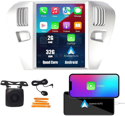 Kunfine Tesla Style Car CarPlay Android Auto Navigation Stereo GPS Radio Reverse Camera 9.7" IPS Touchscreen Headunit Tablet Media Player For Peugeot 301 13-22, if Applicable Quad Core 2G+32G Advanced