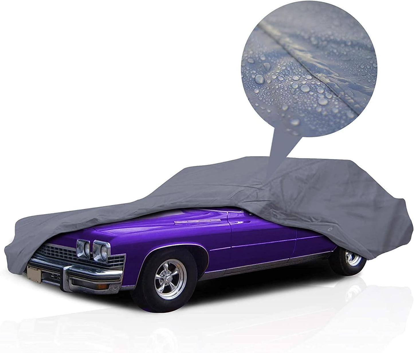 Supreme Full Car Cover – for Pontiac Grand Safari 1971-1976 Wagon 4-Door Semi Custom Fit Waterproof Full Coverage All Weather Windproof Dust Proof Indoor Outdoor Automobile
