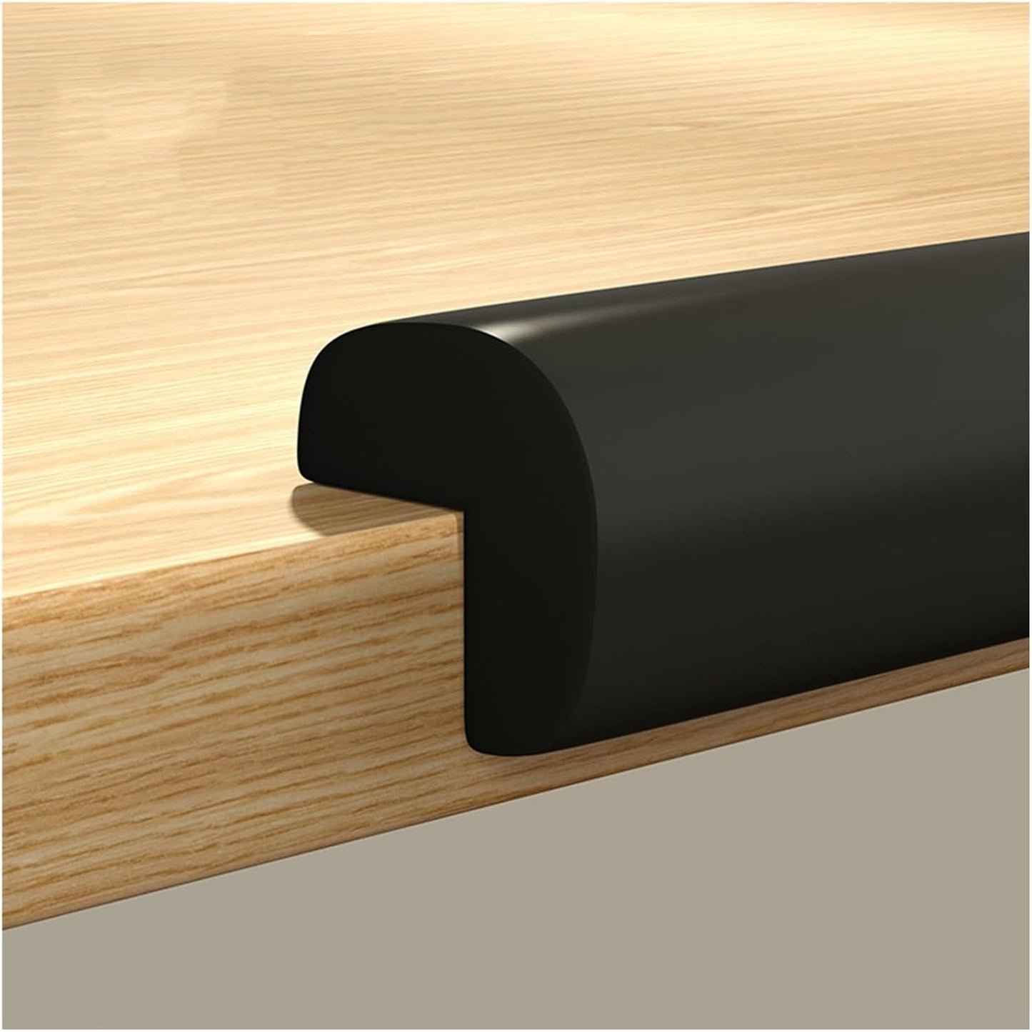 XPLKQXE Sharp Edge Safety Corner Edge Foam Padding, Edge Guards Bumpers Adhesive, Edge Corner Protector Guards for Table Edges & Sharp Corners(Black,1pcs)