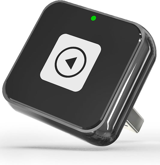 Wireless CarPlay & Android Auto Adapter 1-Inch (2.54cm) - Discreet Plug & Play, Stable 5G Connection for Music/Navigation, Works with iPhone iOS 10+ & Android 11+,for 98% of Cars (2016-2025) (Black)