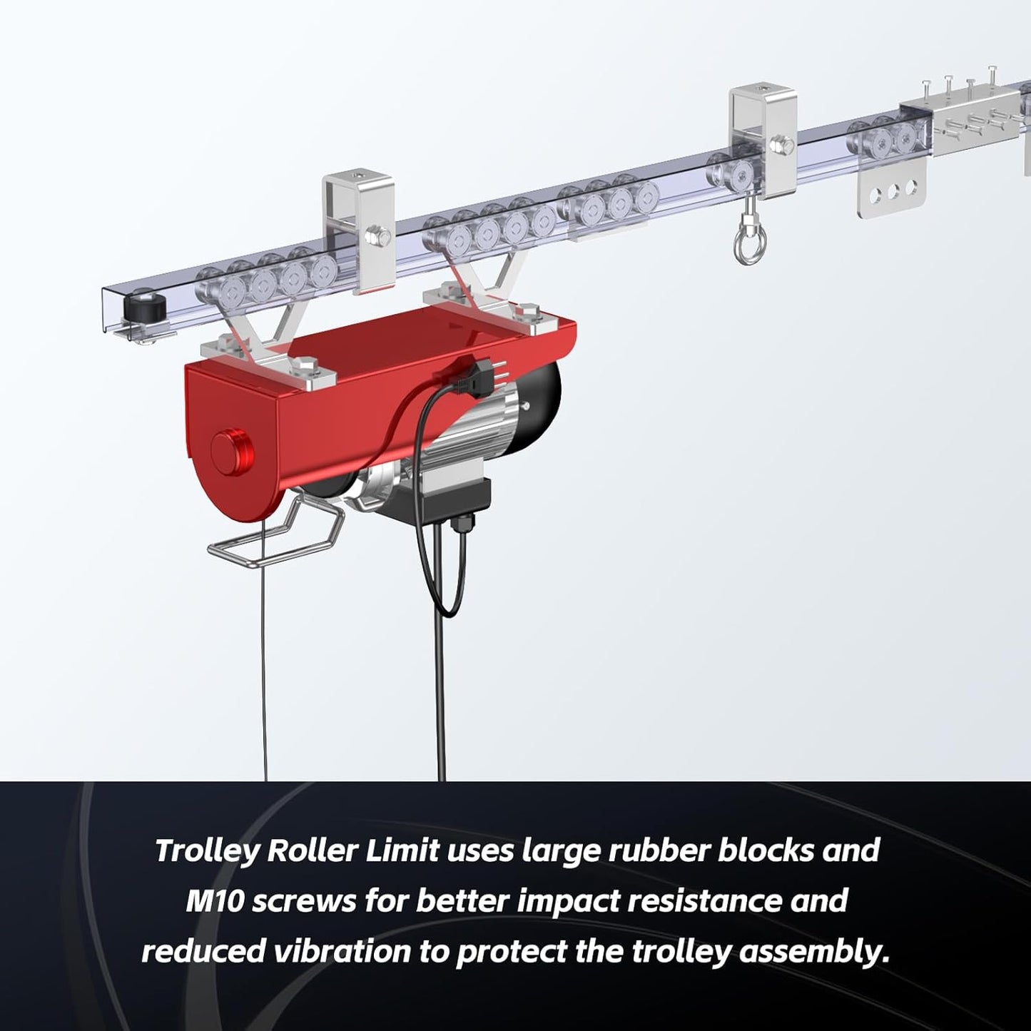 SKTREX Trolley Roller Wheels Limit Trolley Assembly Positioning for Unistrut Strut Channel with 1-5/8" Wide and All 1-5/8" or Taller Strut Channel Pack of 4