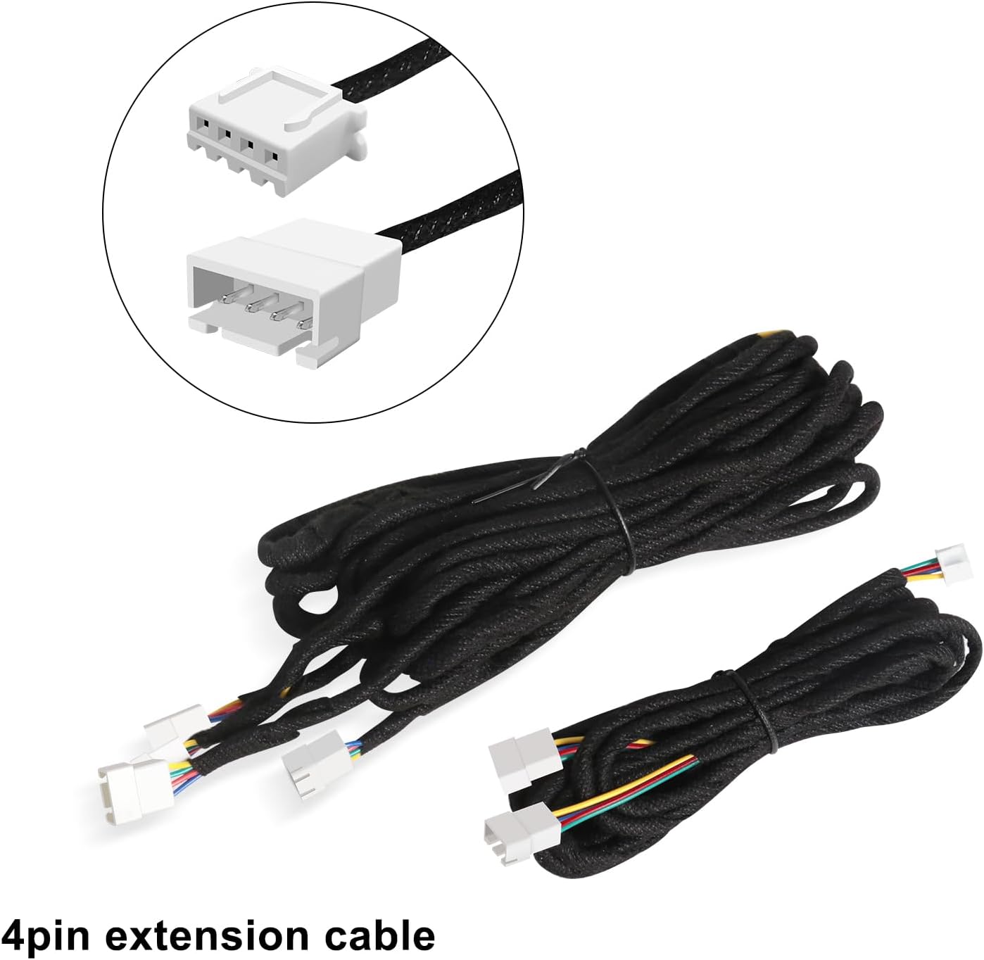 2PCS RGB Acrylic Interior Car LED Strip Light Extension Wire, which fit for RGB Main Controller Connects and sub-Controller kit (not Including), Not fit dreamcolor 1 Lights