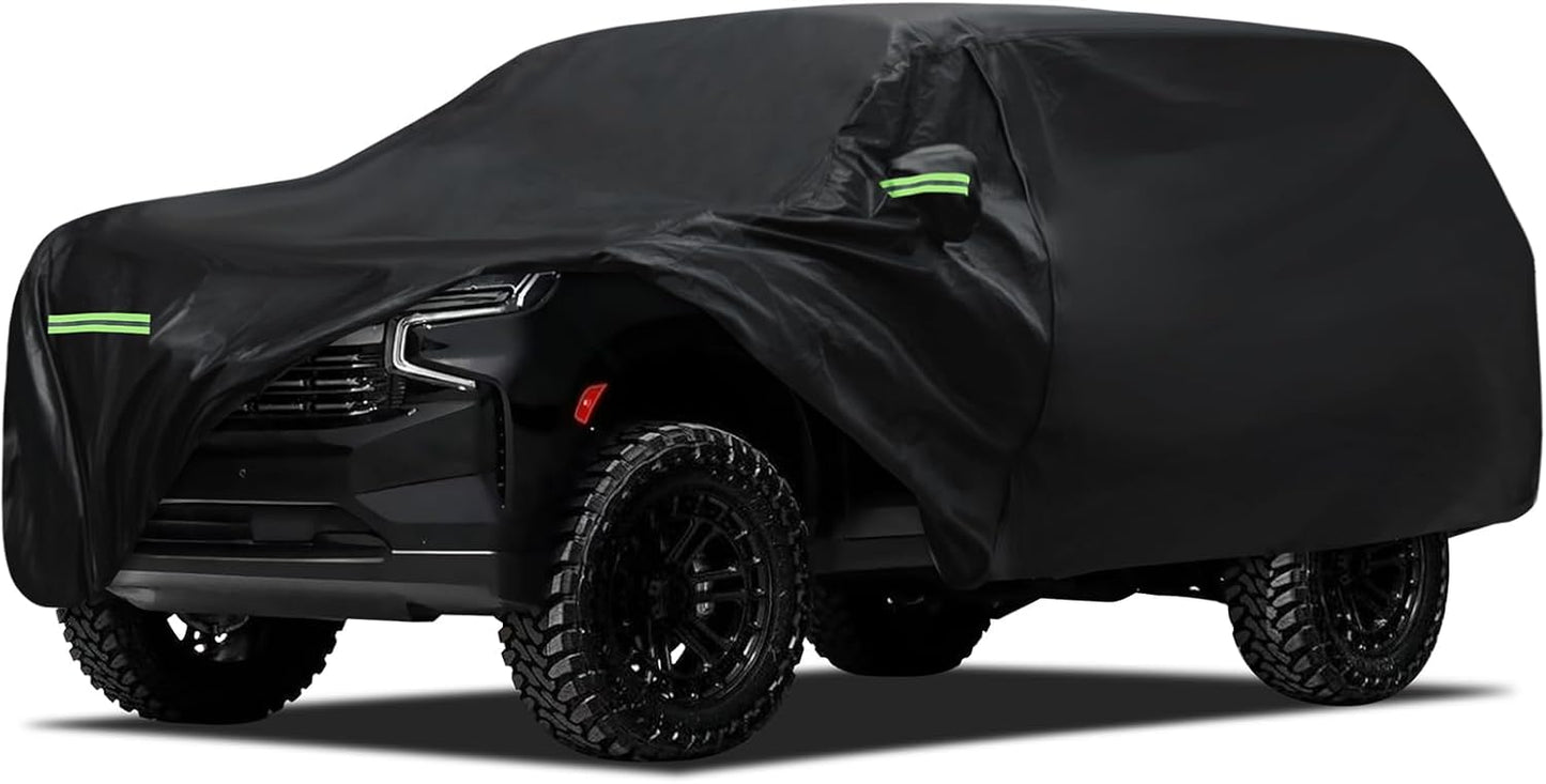 Car Cover Custom Fit for Chevrolet Chevy Suburban 1973-2025, Migaven Waterproof Full Exterior Cover Sun Rain Protection with Door Zipper and Cotton Lining