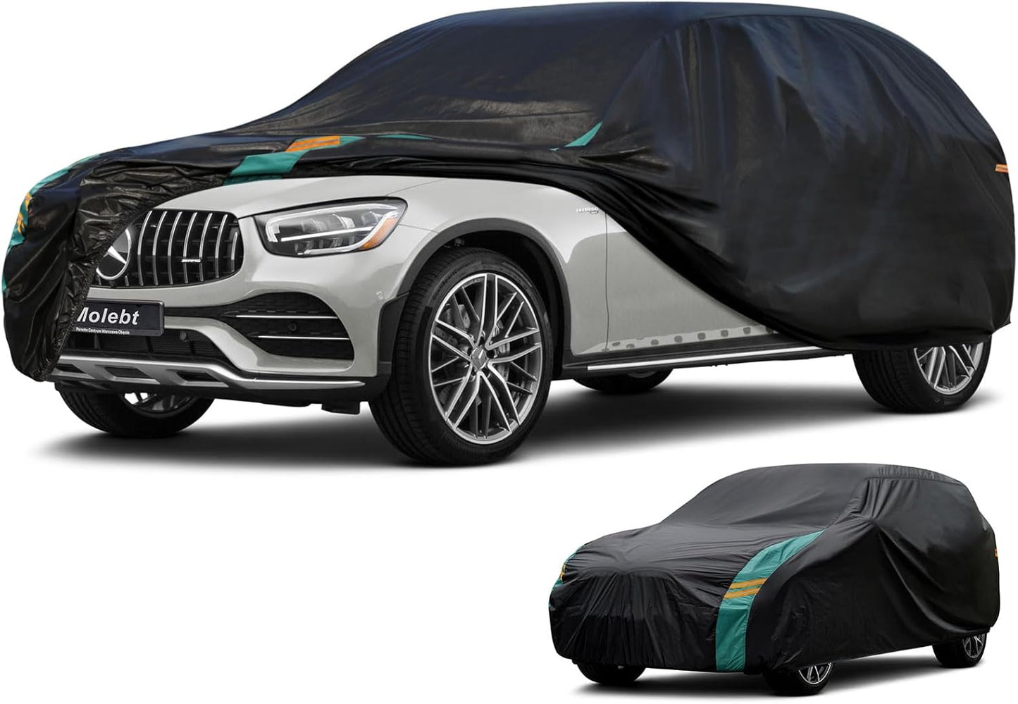 SUV Car Cover Custom Fit for Mercedes-GLC 300 350E/GLB 180 200 250(2016-2025), Waterproof All Weather for Automobiles, Outdoor Full Cover with Windproof Clip Straps.