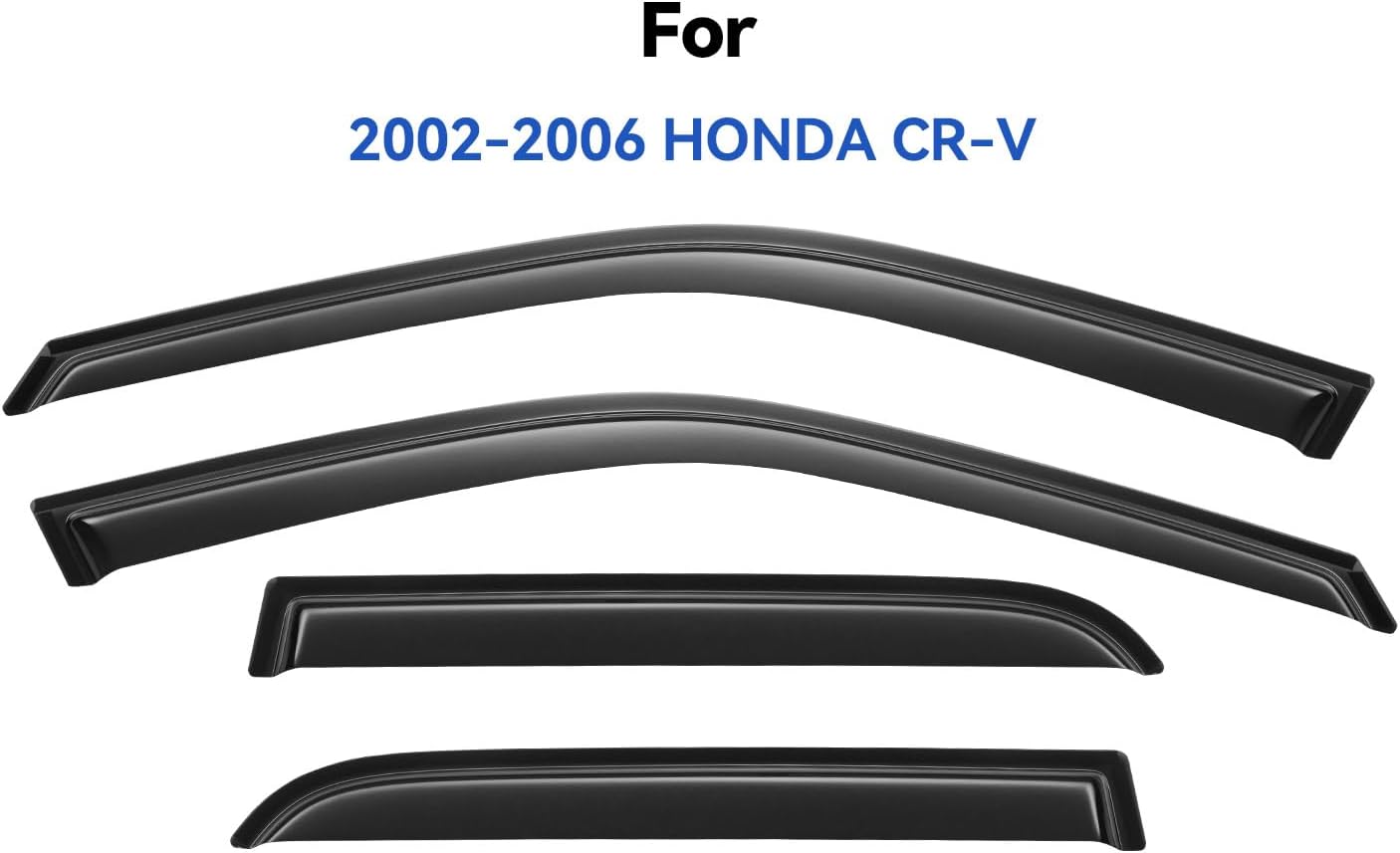 Window Visors Rain Guards for 2002 2003 2004 2005 2006 Honda CRV, Out-Channel Window Vent Wind Deflectors Visors Shades for 02 03 04 05 06 CR-V