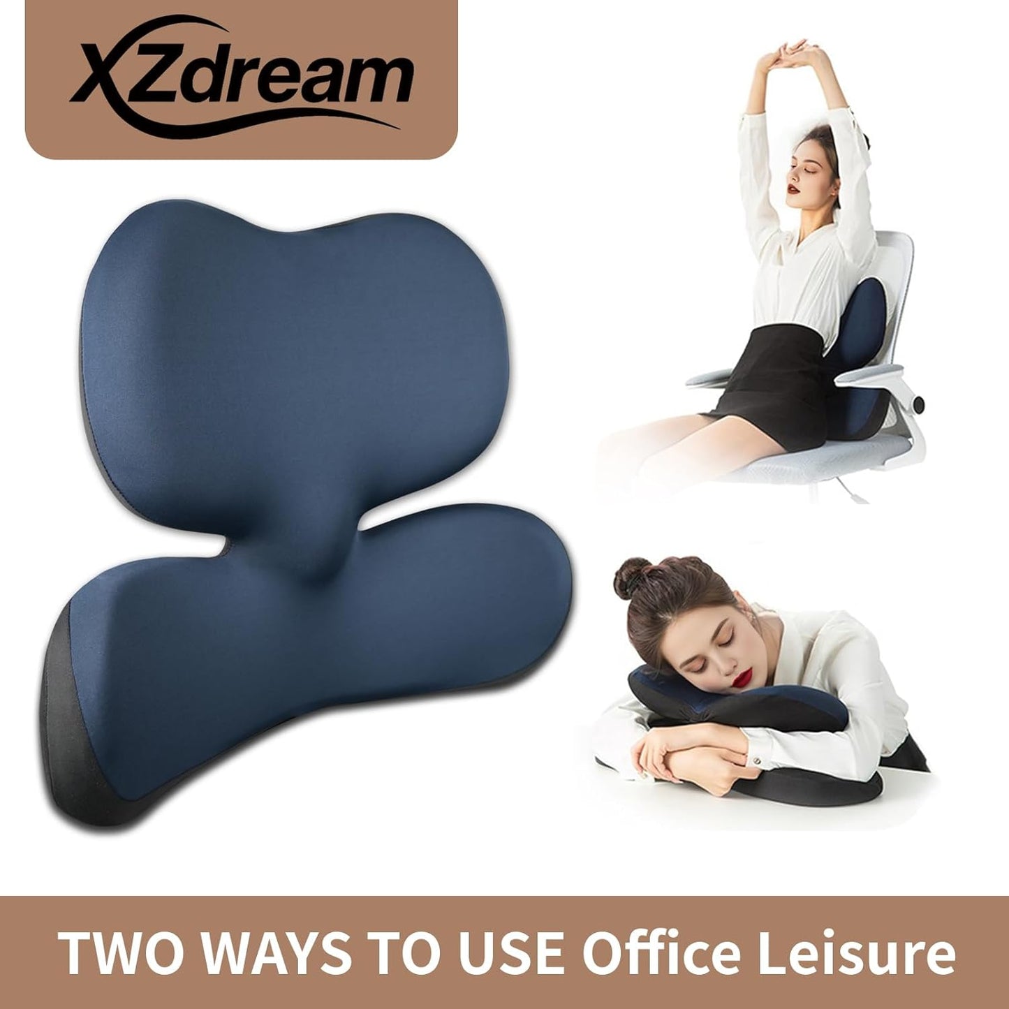 Lumbar Pillow,Ergonomic Lumbar Support Pillow for Upper & Lower Back Support Back Pain Pain Relief,Promotes Posture,Fully Support Entire Back Cushion,for Office Chair,Car,Gaming Desk Chair