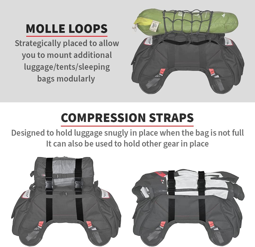 ViaTerra Claw Mini Waterproof Tail Bag | Compatible with Sports & Street Motorbikes | Waterproof