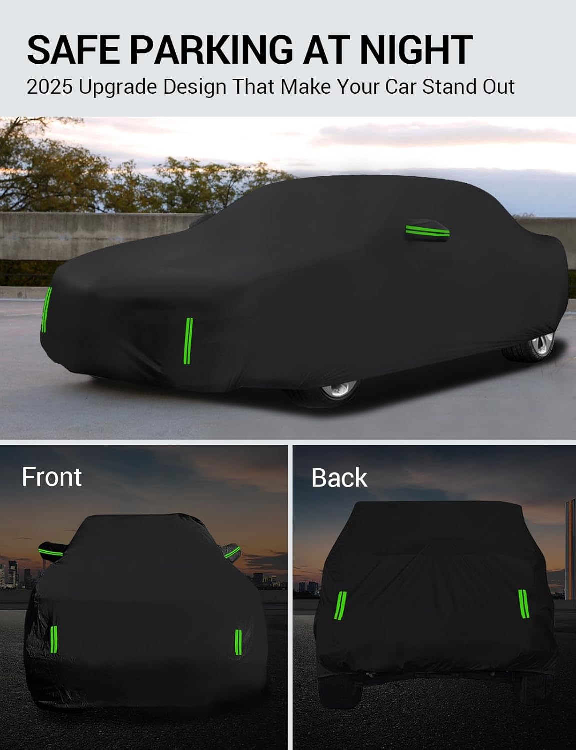 Proadsy 2025 Upgrade Car Cover Custom Fit for 2016-2025 Volvo XC90, Waterproof All Weather for Automobiles, Full Exterior Cover Rain Snow Sun Protector Indoor Outdoor Car Cover