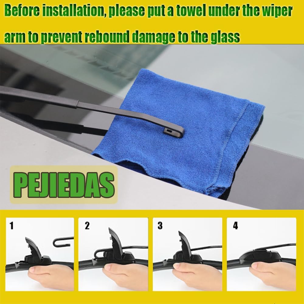 OEM Quality Front Wiper Blades, Replacement for 2018-2021 Jeep Wrangler, OE Original Style (16 Inch + 16 Inch Front Wiper Blades)